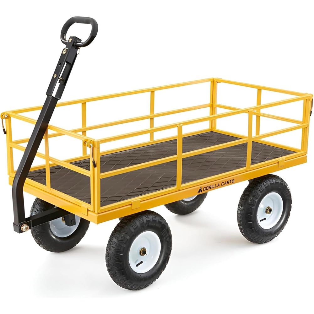 Heavy Equipment Yellow - Усиленная садовая тачка-тележка повышенной проходимости, 1200